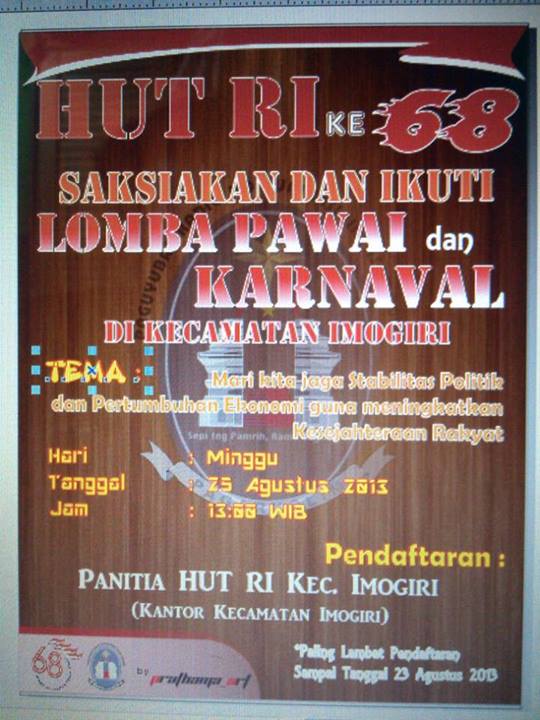 Karnaval HUT RI ke 68 di Kecamatan Imogiri