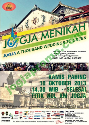 HUT KOTA JOGJA|”JOGJA MENIKAH ” Jogja a thousand weddings to green.