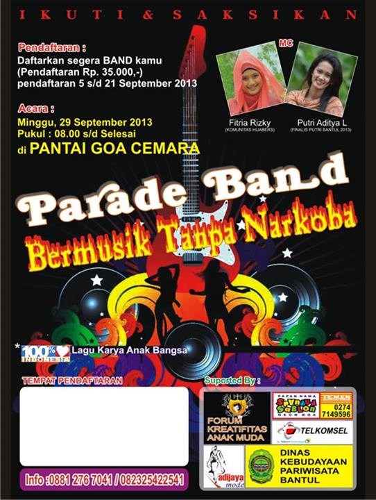 parade band bermusik tanpa narkoba