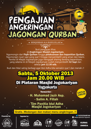 Pengajian Angkringan “Jagongan Qurban” Masjid Jogokariyan Yogyakarta