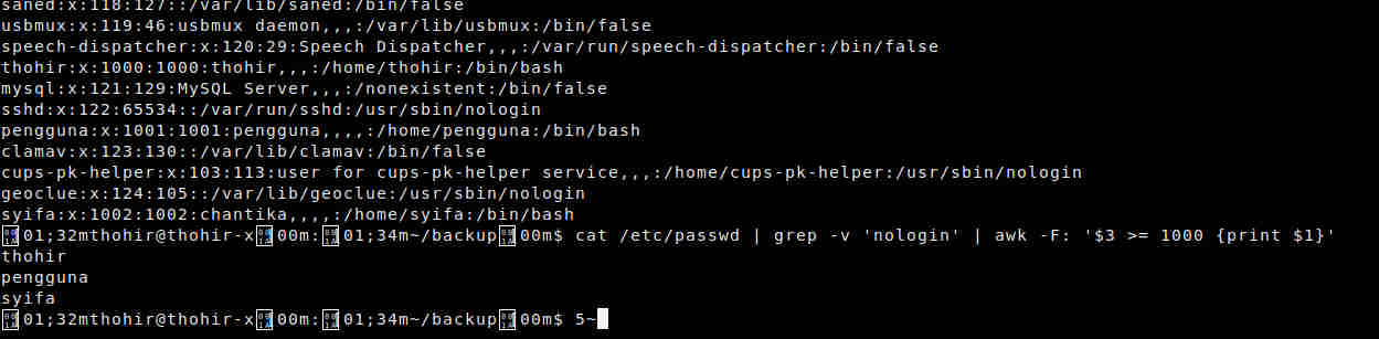 Cara Melihat Daftar User / Pengguna pada Linux