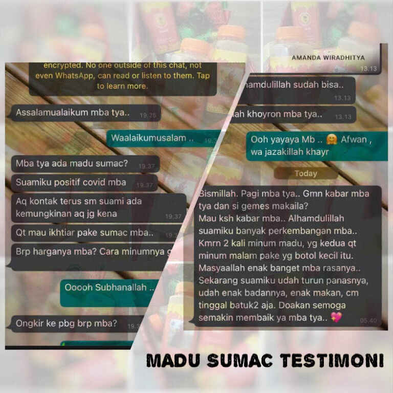 testimoni review pengguna madu herbal sumac cap eyang kakung