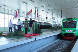 kereta bandara selesai dibuat. ruko bandara yogyakarta
